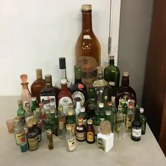 Collection Of Alcohol Advertising Bottles & Decanter